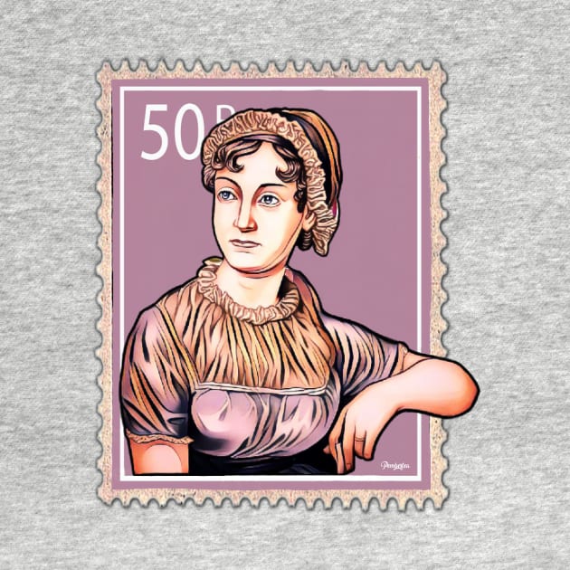 Jane Austen Postage Stamp by pembertea